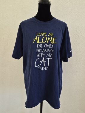 Delta Pro Weight Navy and Red Logo Crewneck Tee